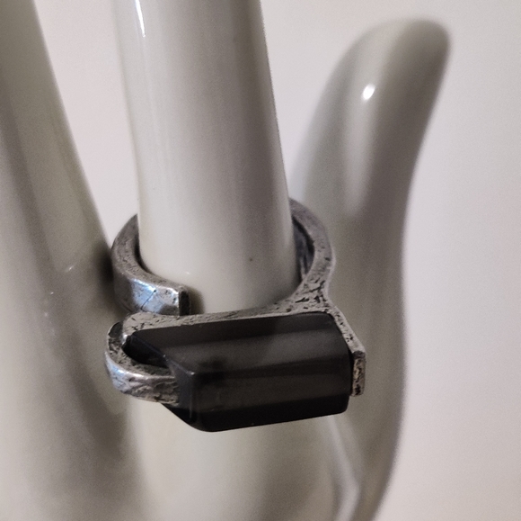 Anne Marie Chagnon Geometric Pewter Ring - Picture 3 of 15